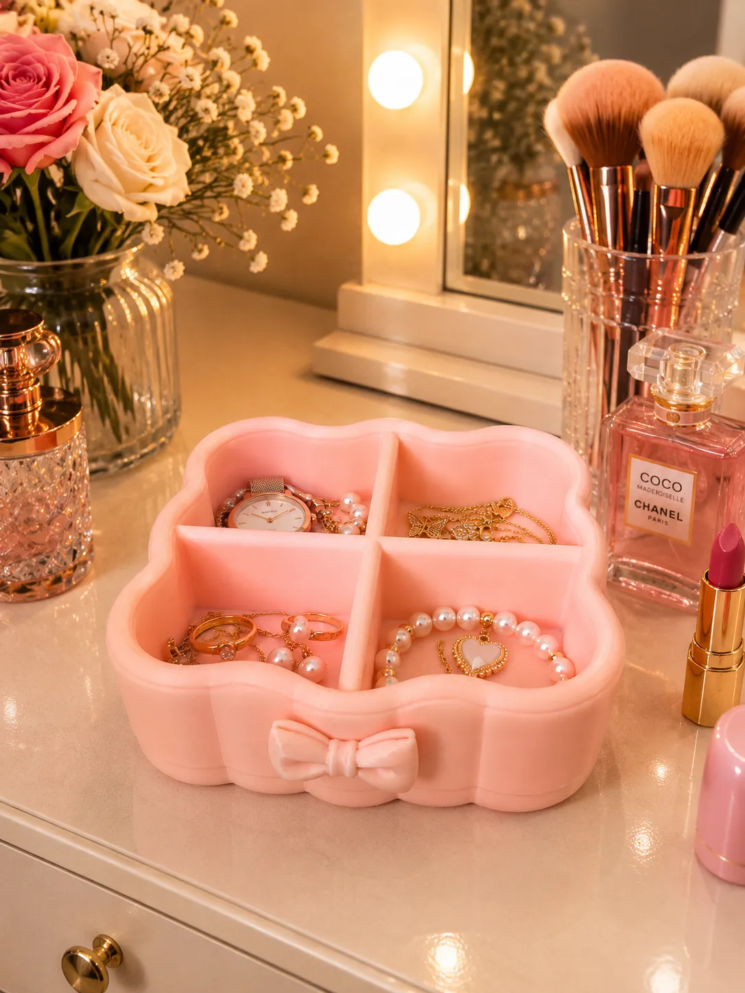Blush Bow Organizer