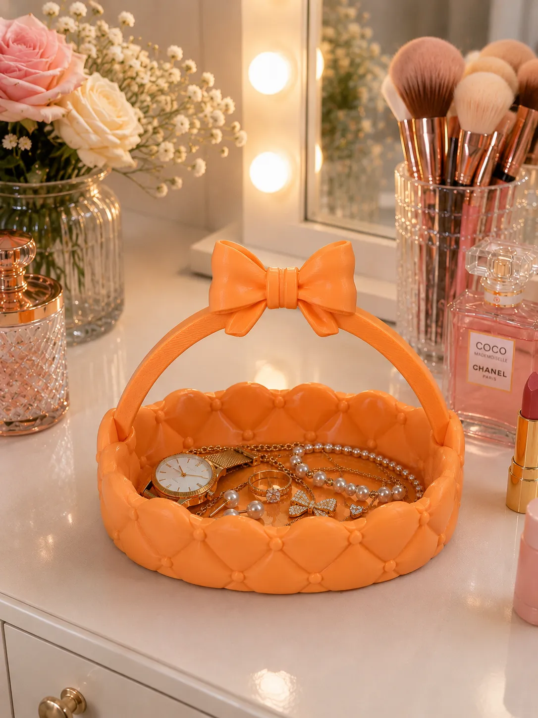 Peach Bow Jewelry