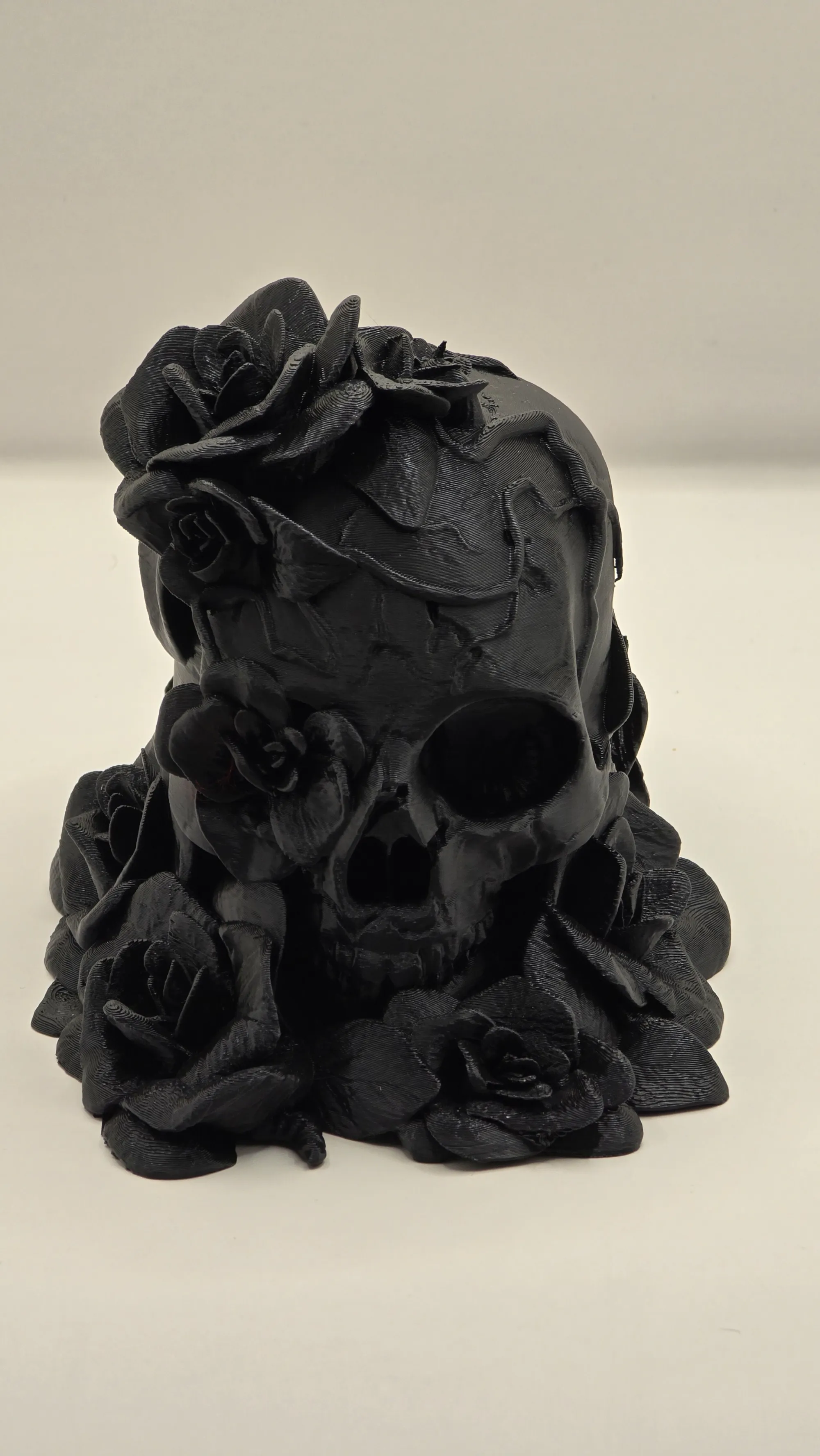 Roses Skull Black