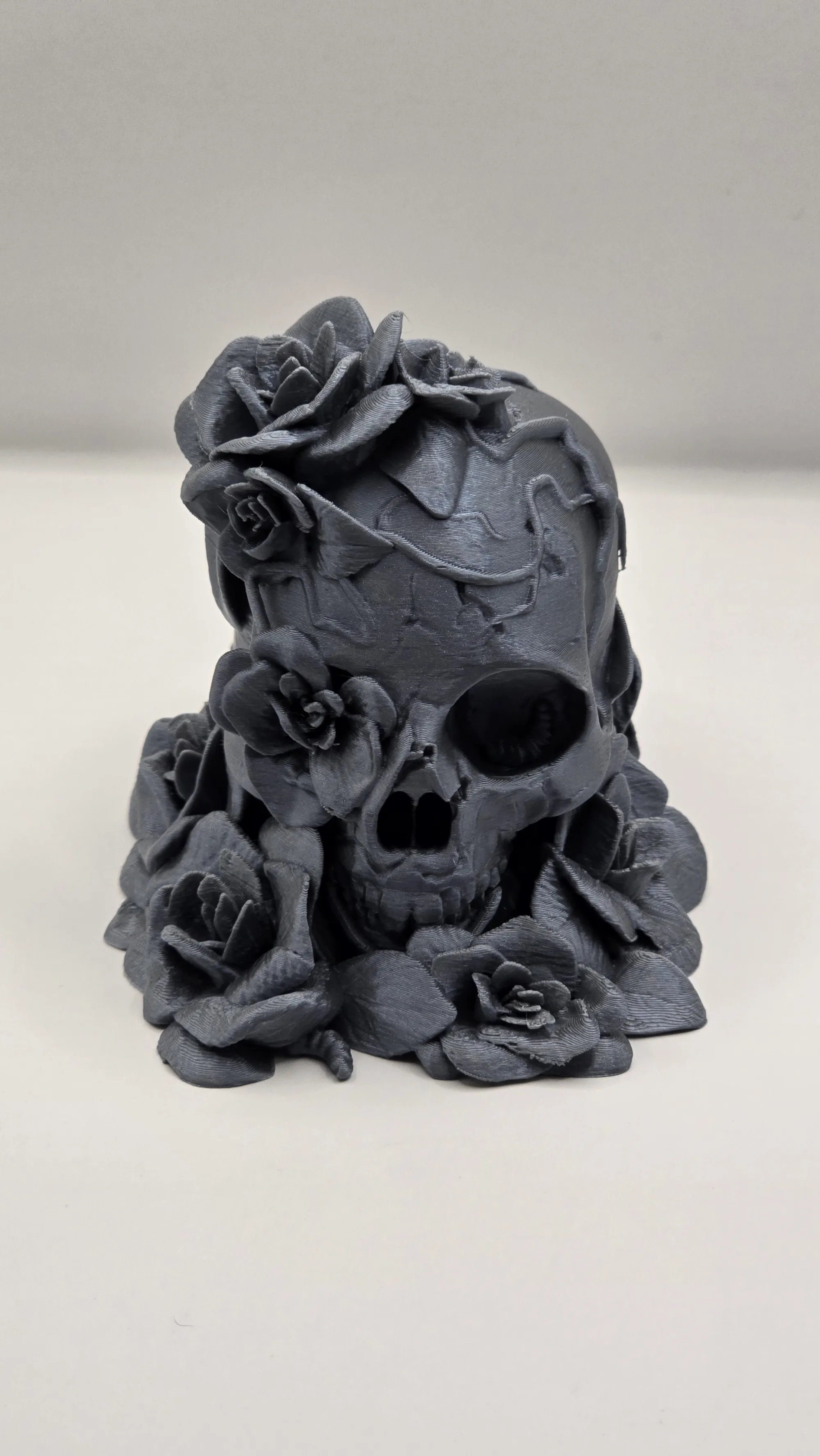 Roses Skull Silver